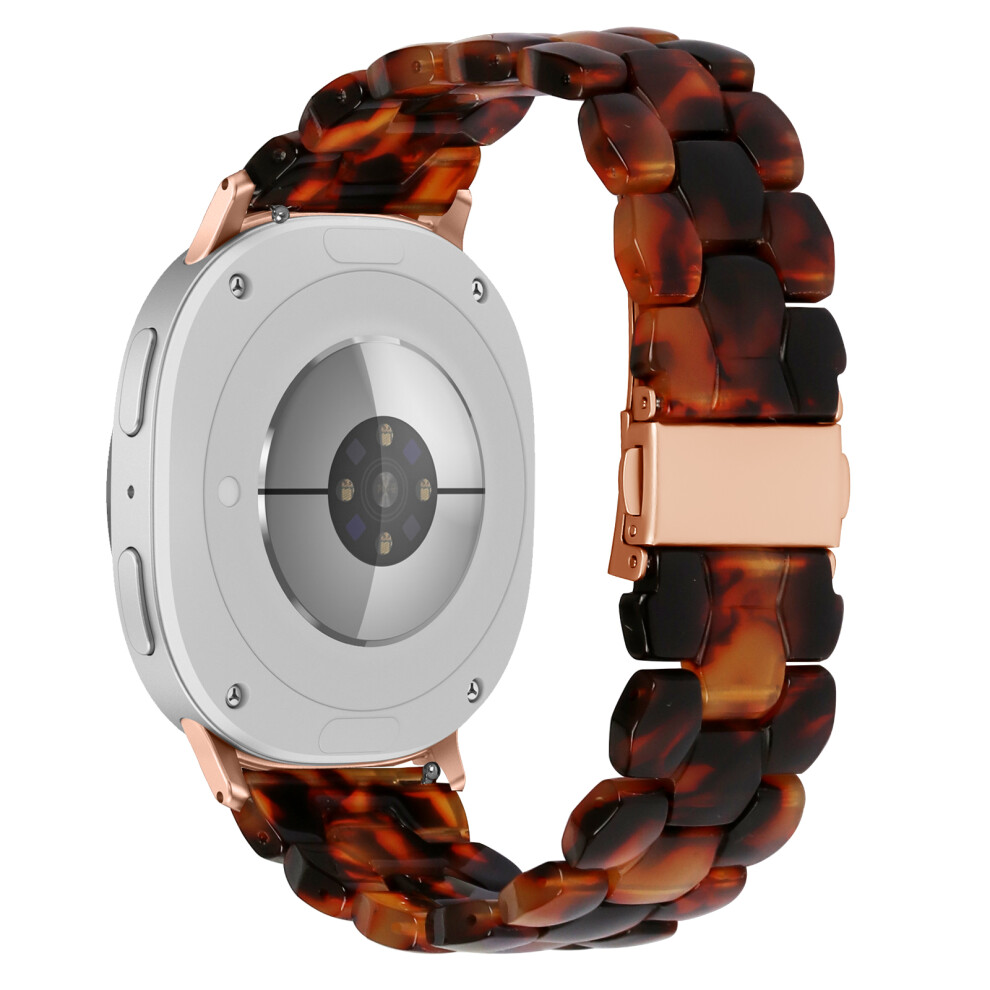 (Tortoiseshell) Hexagonal Resin Strap For Samsung Galaxy Watch8 40Mm / 44Mmwatch8 Classic 46Mm Waterproof Watch Band 6914295341592