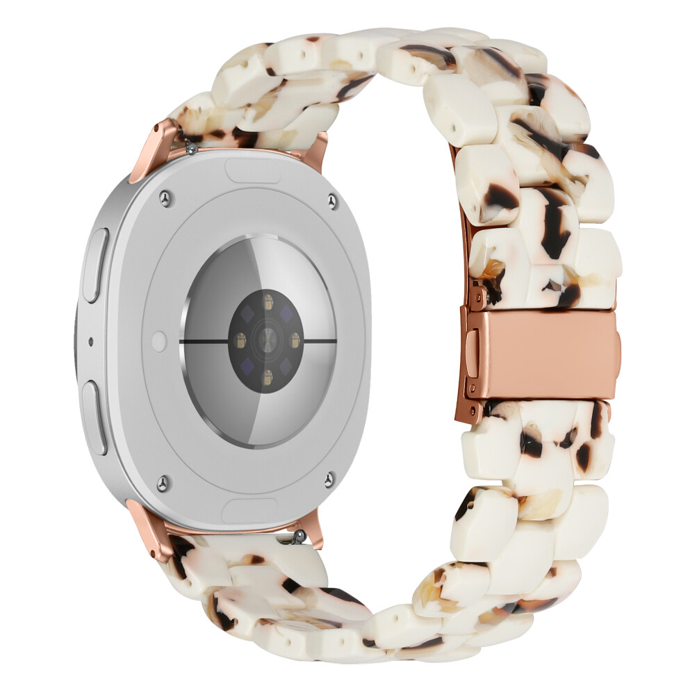 (Nougat) Hexagonal Resin Strap For Samsung Galaxy Watch8 40Mm / 44Mmwatch8 Classic 46Mm Waterproof Watch Band 6914294328860