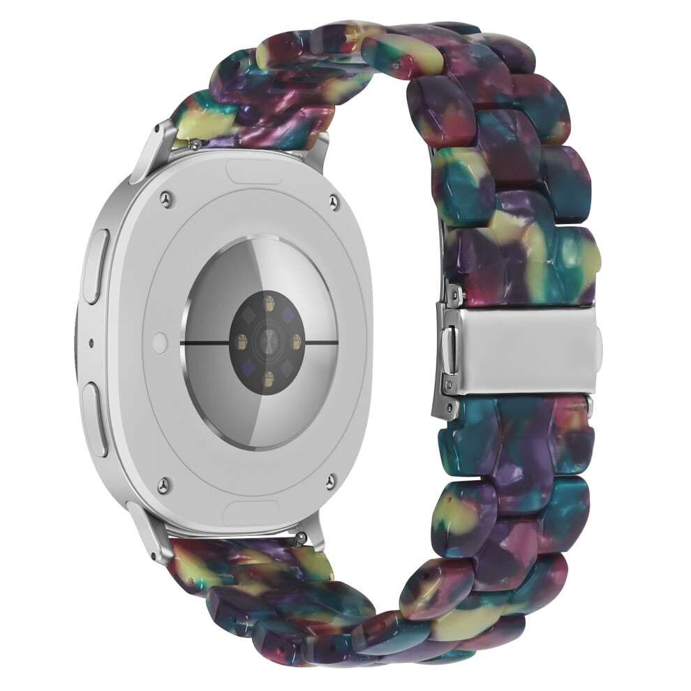 (Purple Green Mix) Hexagonal Resin Strap For Samsung Galaxy Watch8 40Mm / 44Mmwatch8 Classic 46Mm Waterproof Watch Band Green,Purple 6914299817031