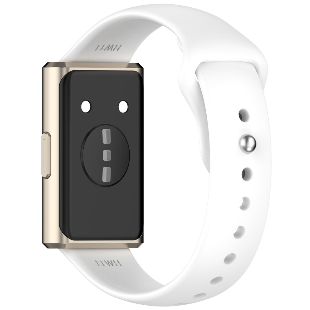 (White) Silicone Watch Band For Huawei Band 11 / 11 Pro / 11 Nfc / 11 Pro Nfc Reverse Buckle Wrist Strap White 6914292944581