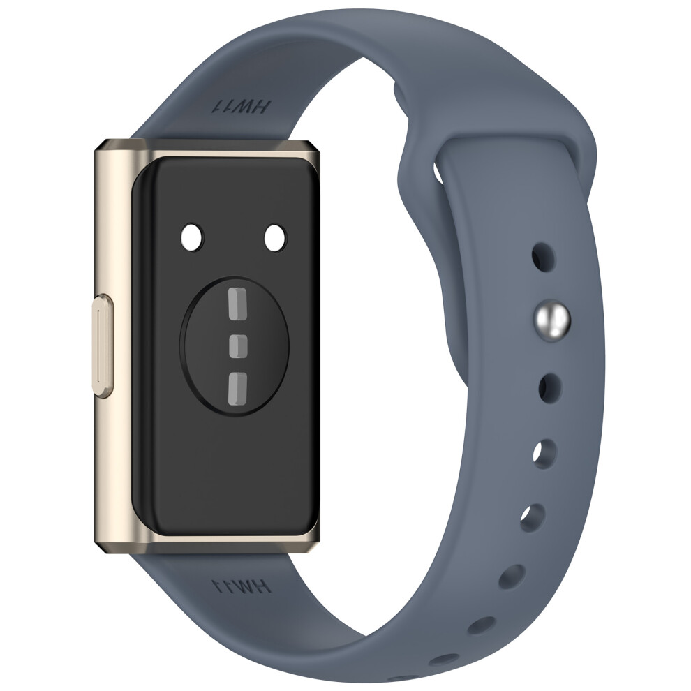 (Blue) Silicone Watch Band For Huawei Band 11 / 11 Pro / 11 Nfc / 11 Pro Nfc Reverse Buckle Wrist Strap Blue 6914298835500