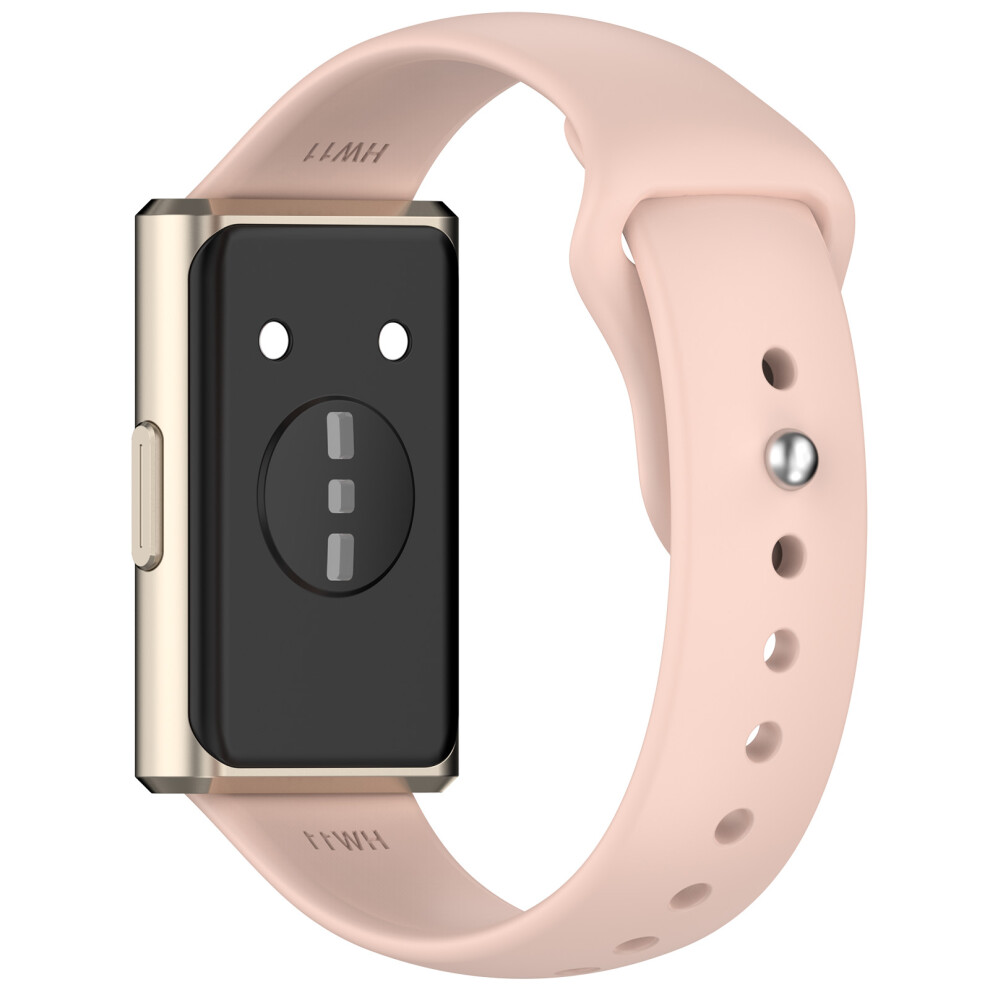 (Pink) Silicone Watch Band For Huawei Band 11 / 11 Pro / 11 Nfc / 11 Pro Nfc Reverse Buckle Wrist Strap Pink 6914290342280