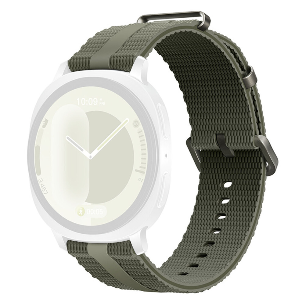 (Army +Dark ) Silicone Band For Samsung Galaxy Watch8 Classic 46Mm / Watch8 44Mm / 40Mm Linear Texture Sport Wristband Green 6914294515932