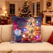Coussin décoratif lumineux de Noël 45x45cm
