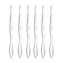 Ensemble de 6 fourchettes et cuillères à crabe en acier inoxydable