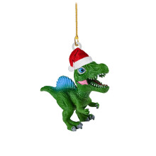 Akrylová vianočná ozdoba na dinosaura