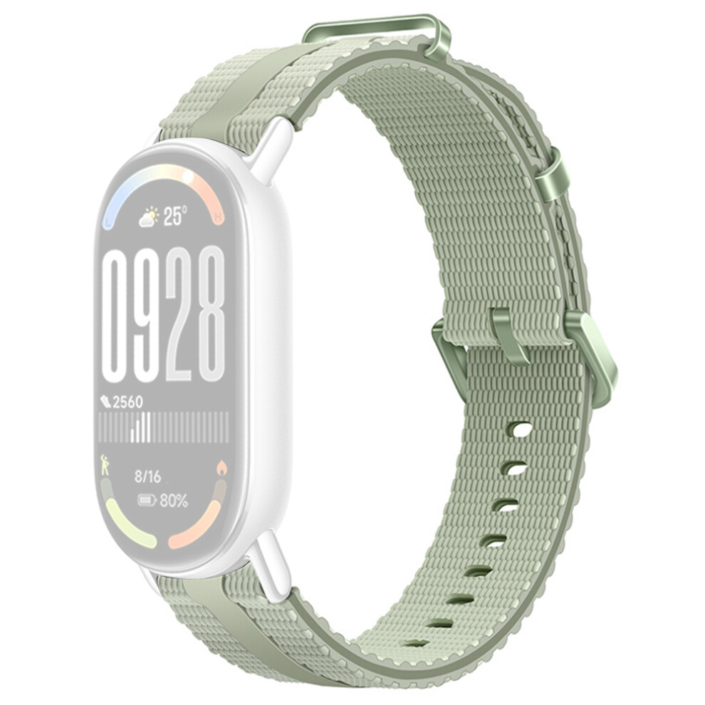 (Grey Green+Army Green) Silicone Strap For Xiaomi Smart Band 10 / 9 / 8 Watch Band Linear Texture Sport Wristband Green,Grey 6914295333122