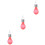 3x Becuri LED solare suspendate roz, impermeabile 1