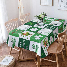Rektangulær oval dug 60x84 tommer polyester grøn