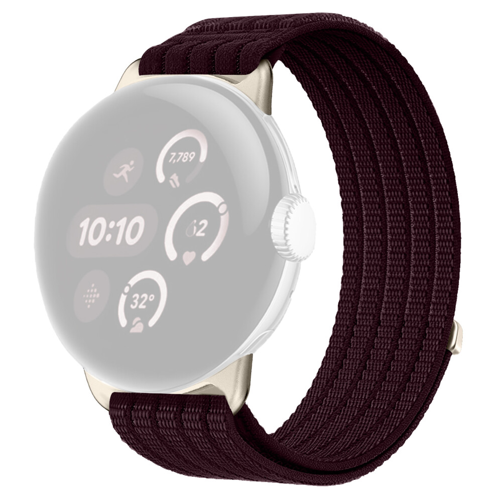(Smoky ) For Google Pixel Watch 4 45Mm / Watch 3 45Mm Nylon Breathable Woven Band Replacement Wristband Purple 6914296986679