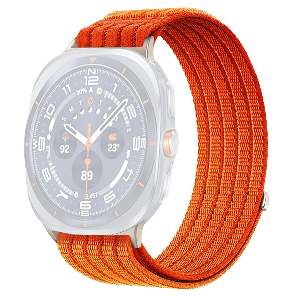 (Orange) For Samsung Galaxy Watch Ultra (2025) 47Mm / Watch Ultra 47Mm Nylon Breathable Woven Band Replacement Wristband Orange 6914291549657