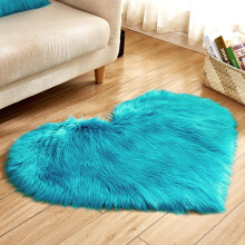 Tapis en fausse peau de mouton en forme de cœur 40x50cm