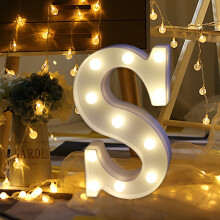 Letras do alfabeto em LED – Plástico branco, A–Z, 22 cm