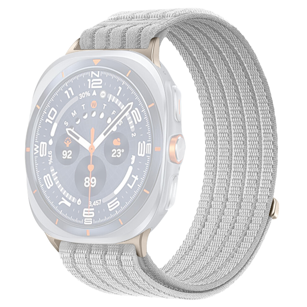 (Grey) For Samsung Galaxy Watch Ultra (2025) 47Mm / Watch Ultra 47Mm Nylon Breathable Woven Band Replacement Wristband Grey 6914295490757