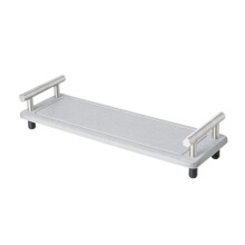 Porte-serviettes de salle de bain blanc avec poignée en T (1 pièce)