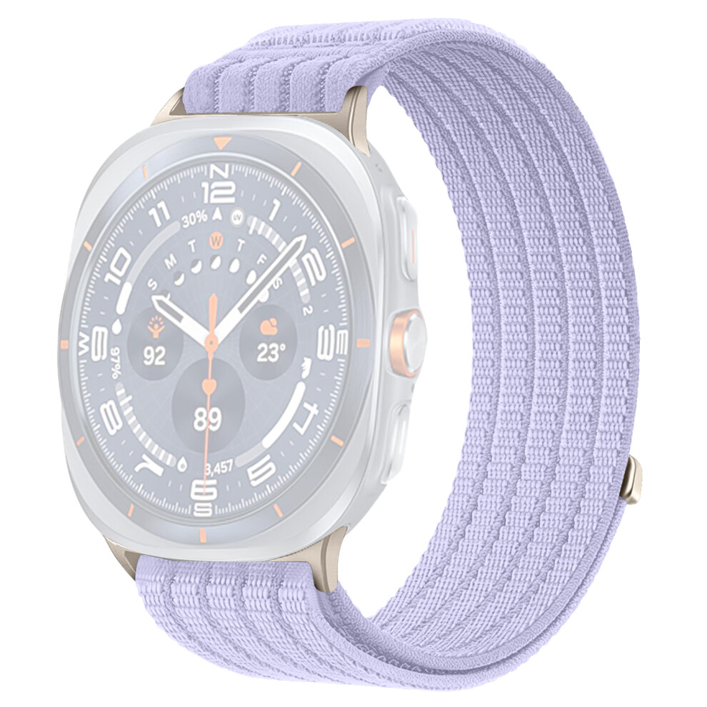 (Purple) For Samsung Galaxy Watch Ultra (2025) 47Mm / Watch Ultra 47Mm Nylon Breathable Woven Band Replacement Wristband Purple 6914299871378