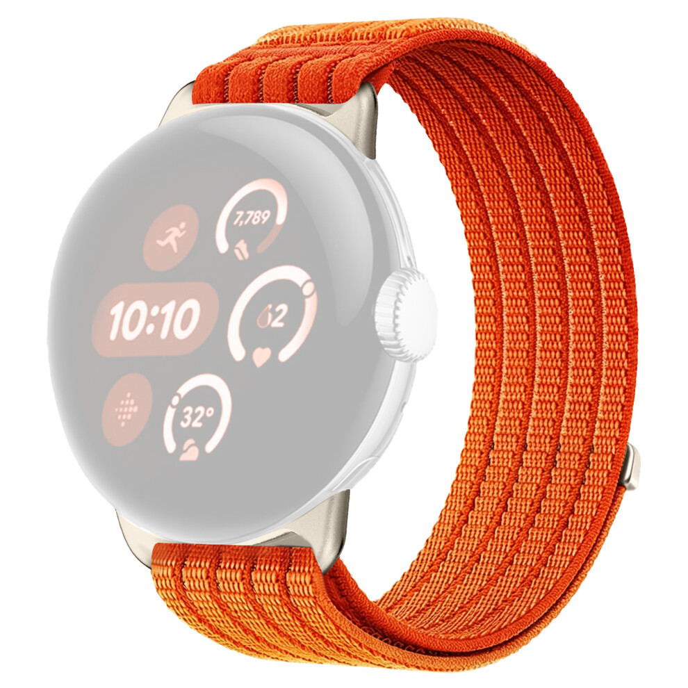 (Orange) Strap For Google Pixel Watch 4 41Mm / Watch 3 41Mm / Watch 2 / Watch Nylon Breathable Woven Band Replacement Wristband Orange 6914295089760