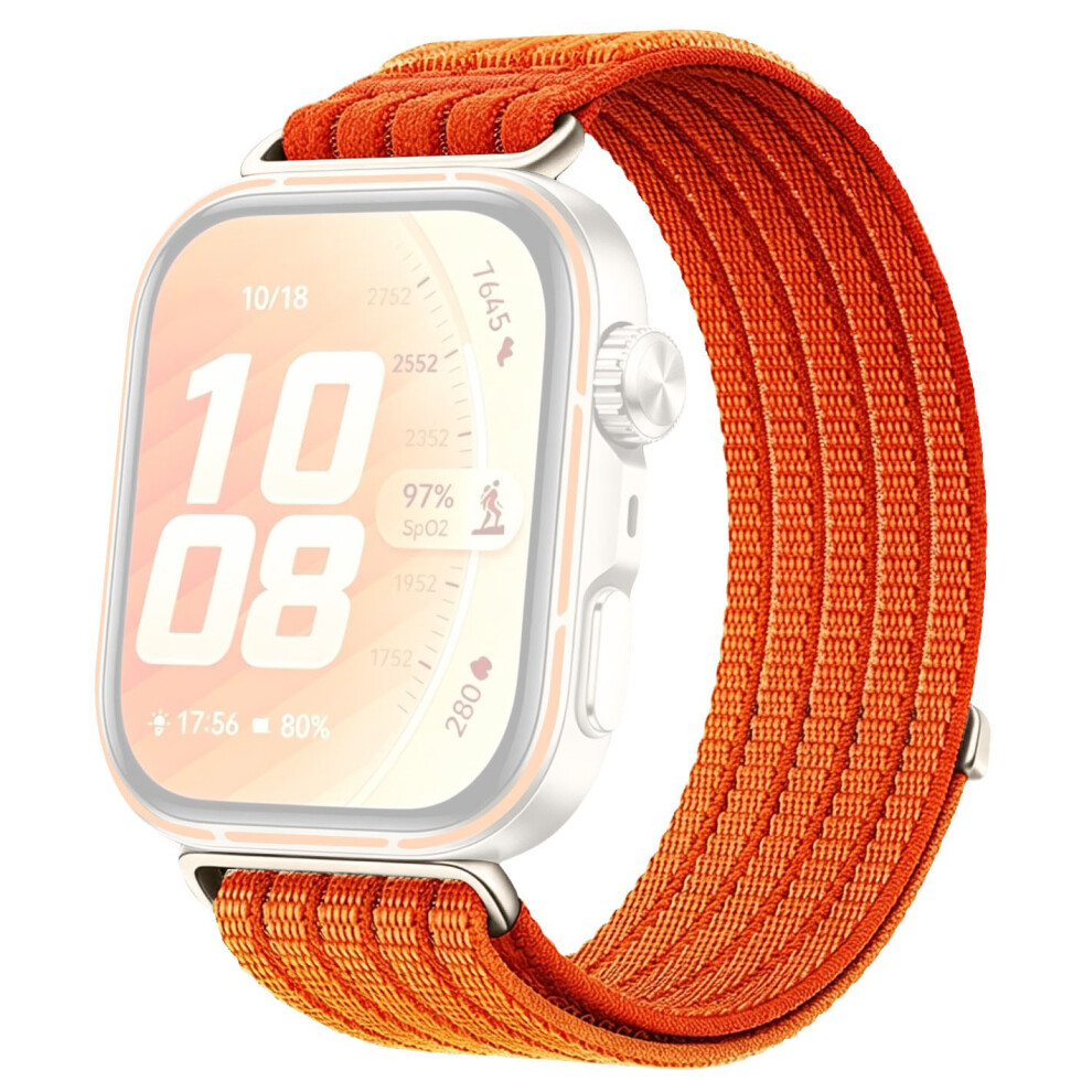(Orange) Strap For Huawei Watch Fit 5 Pro / Fit 5 / Fit 4 Pro / Fit 4 / Fit 3 Nylon Breathable Woven Band Replacement Wristband Orange