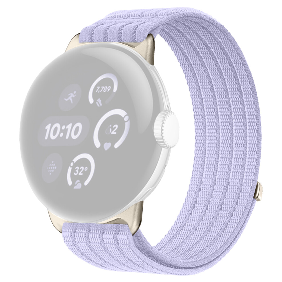 (Purple) For Google Pixel Watch 4 45Mm / Watch 3 45Mm Nylon Breathable Woven Band Replacement Wristband Purple 6914291424176