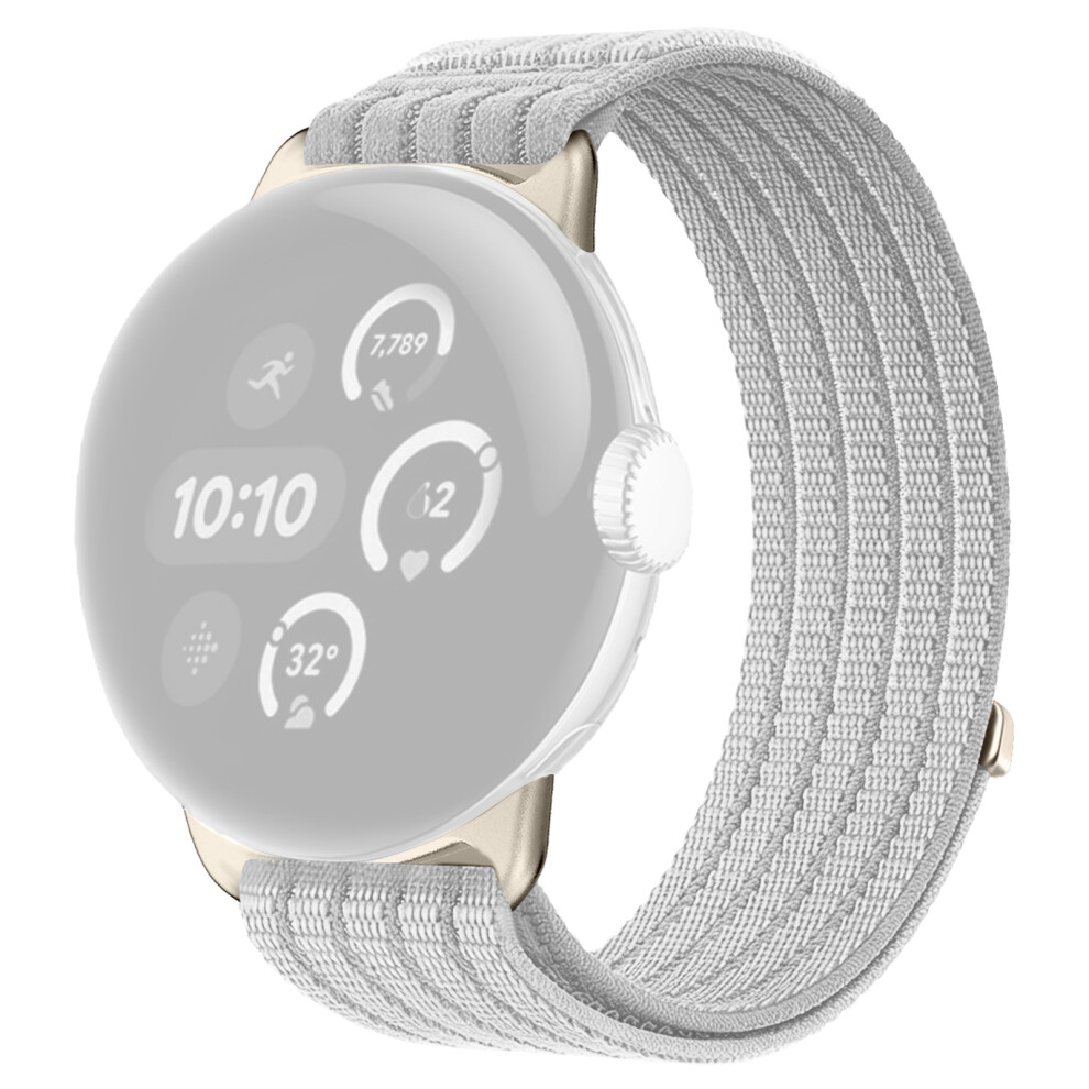 (Grey) Strap For Google Pixel Watch 4 41Mm / Watch 3 41Mm / Watch 2 / Watch Nylon Breathable Woven Band Replacement Wristband Grey 6914293614117