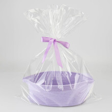 Panier en corde de coton violette 12 po x 8 po x 5 po