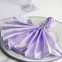 Serviettes de table en satin lavande BalsaCircle (paquet de 50)