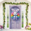 Påskedørdeksel med egg og blomsterdesign 1