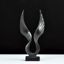 Statue d'aigle ou d'aile d'ange en résine pour bureau et étagère