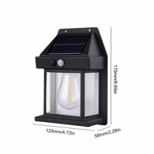 Solar-Wandleuchte mit Bewegungssensor und Dämmerungsschalter