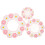Lot de 3 dessous de plat en silicone rose 1
