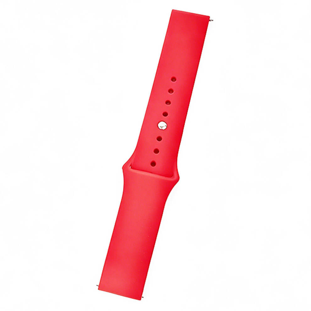 (Red) W42 Silicone Sport Band For Samsung Gear S3 Classic / Watch 46Mm / Watch3 45Mm / Huawei Watch 4 / Watch 4 Pro / Watch Gt Red 6914293834157