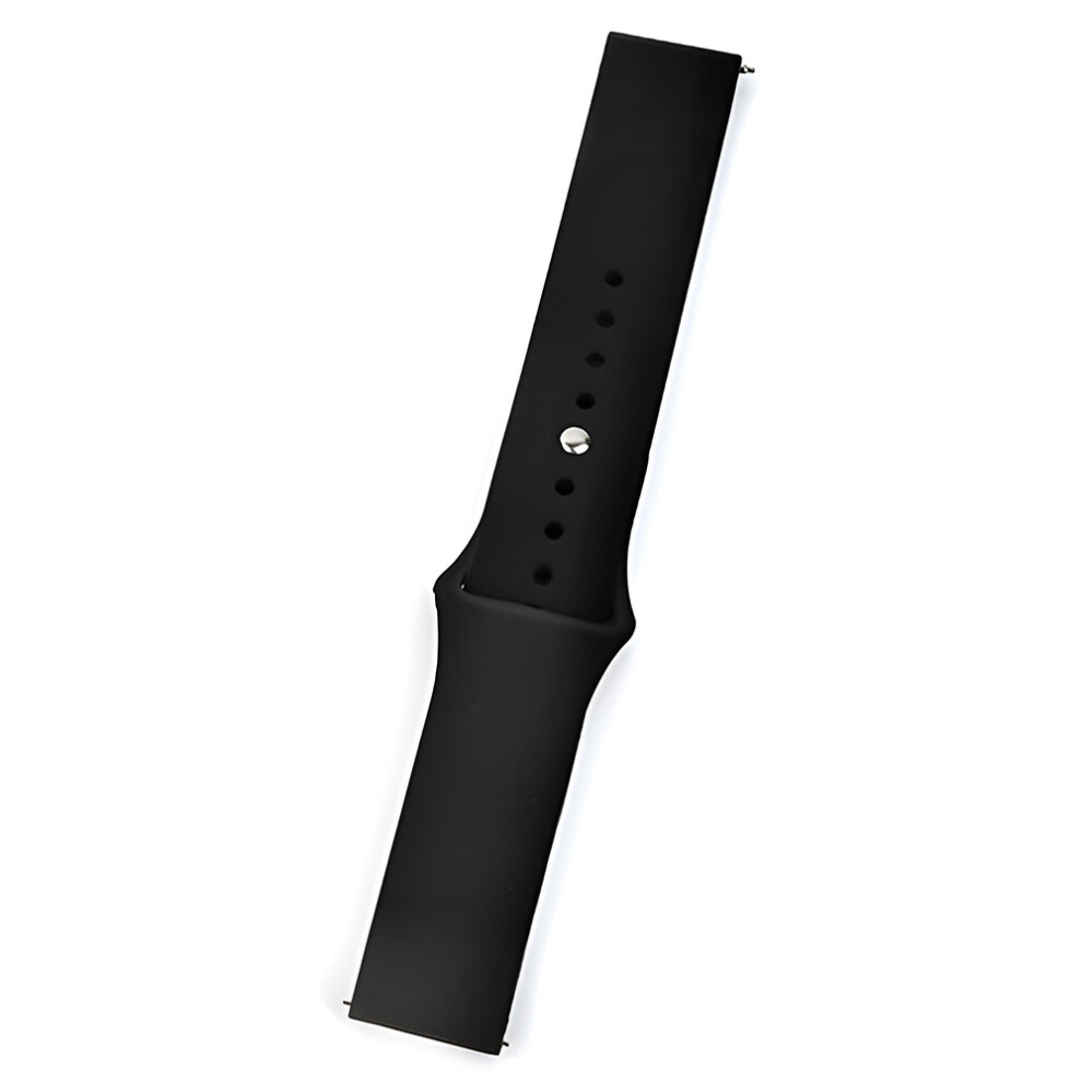 (Black) W42 Silicone Sport Band For Samsung Gear S3 Classic / Watch 46Mm / Watch3 45Mm / Huawei Watch 4 / Watch 4 Pro / Watch Gt Black 6914295388085