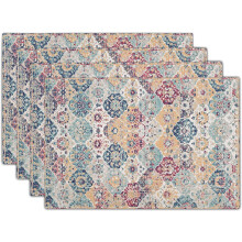 Set de 4 sets de table bohèmes en lin, 45,7 x 30,5 cm