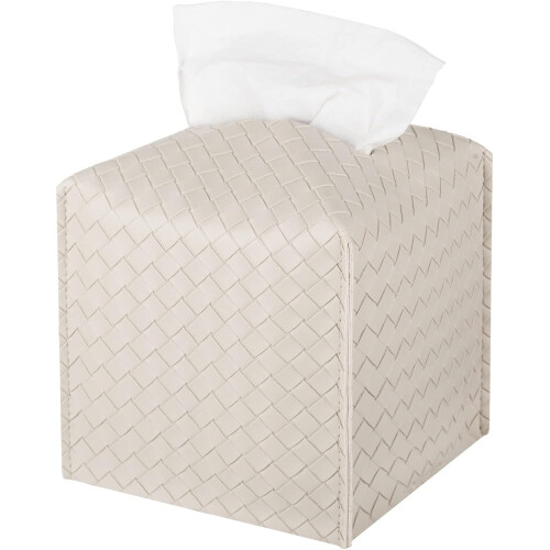 Τετράγωνο κάλυμμα χαρτομάντιλου από δέρμα PU – 5x5x5 ίντσες