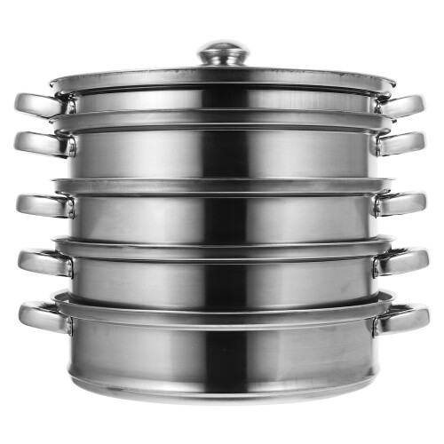 Cuiseur vapeur en acier inoxydable de 31 cm