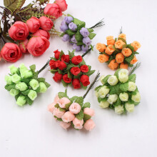 Bouquet de roses artificielles violettes, 12 pièces