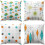 Fodere per cuscini in misto cotone stile Mid-Century, set da 4 pezzi, 45x45 cm 1