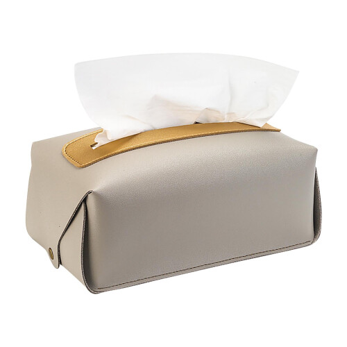 Boîte à mouchoirs rectangulaire en cuir – Décoration moderne