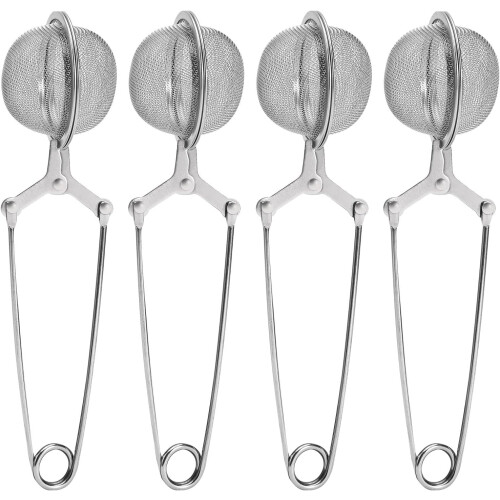4-delte tekuglefiltre i rustfrit stål med håndtag