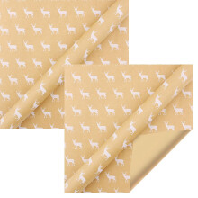 Retro Brown Christmas Wrapping Paper Snowflake Design 20