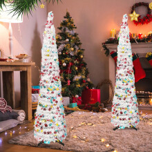 5ft Pencil-Style Artificial Christmas Tree with Shiny
