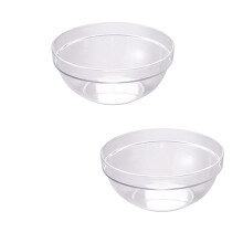 Godom acrylic bowl transparent round 2 pcs