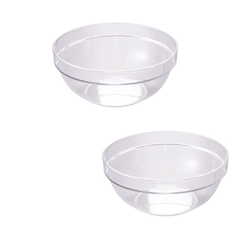 Godom acrylic bowl transparent round 2 pcs