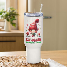 Elf Santa's Little Legends travel mug with handle 40 oz