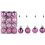 Pink glitter Christmas tree ornaments set 12 pcs 1
