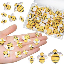 Miniature Bee Resin Decorations 40 pcs
