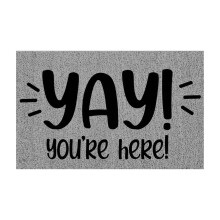 Growsl coir welcome mat for front door 18x30 inch