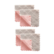 TEVEQ coral velvet hand towels nonstick oil 4 pcs