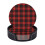 6 Leather Drink Coasters with Tartan Design 1
