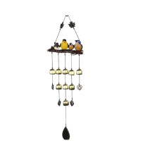 Jacenvly outdoor Christmas resin bells wind chime, 1 piece
